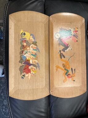 Disney Wooden Serving Trays with Classic Characters - Multi